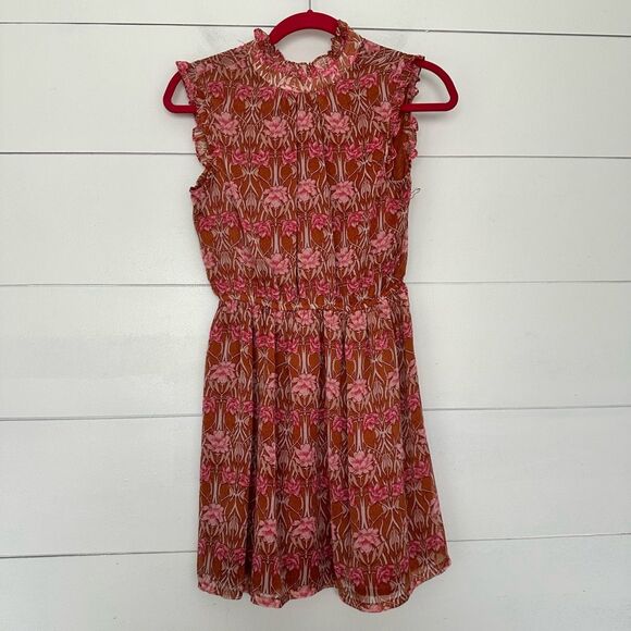 Forever 21 Women’s Small High Neck Patterned Mini Dress - Picture 1 of 4